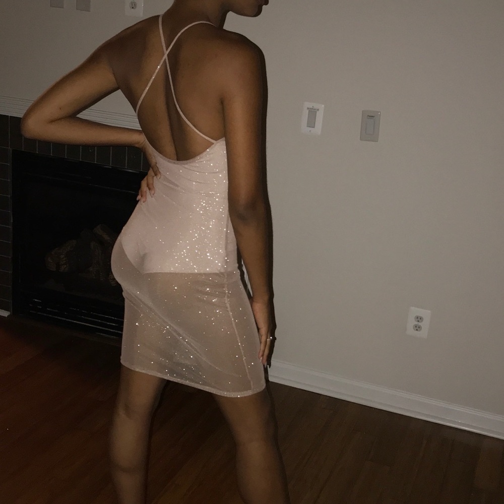 Cute gold mesh dress